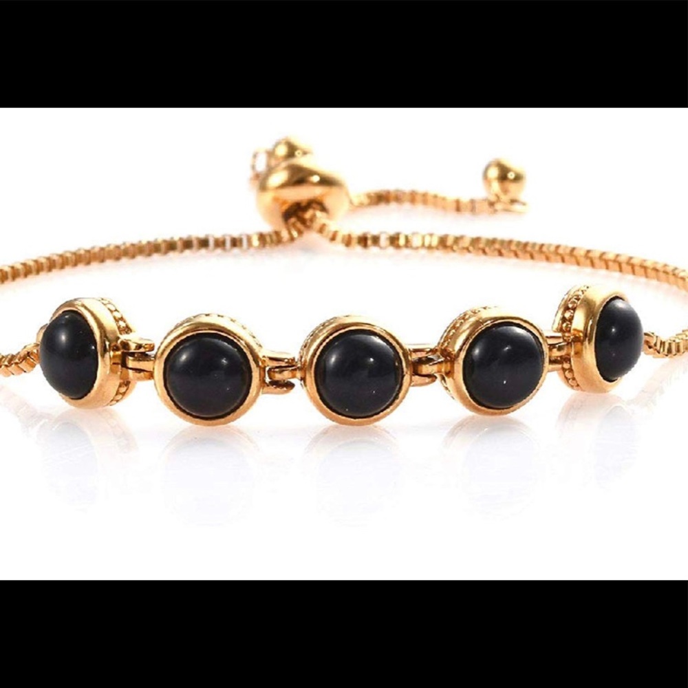 Golden & Black Onyx Magic BallBracelet